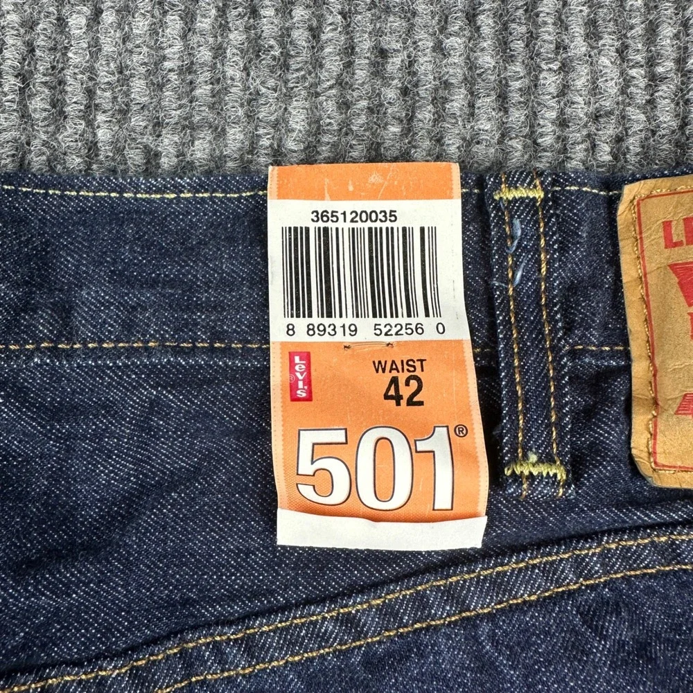 Levis 501 Mens Original Fit Denim Shorts Dark Wash Button Fly W42‎ 2008